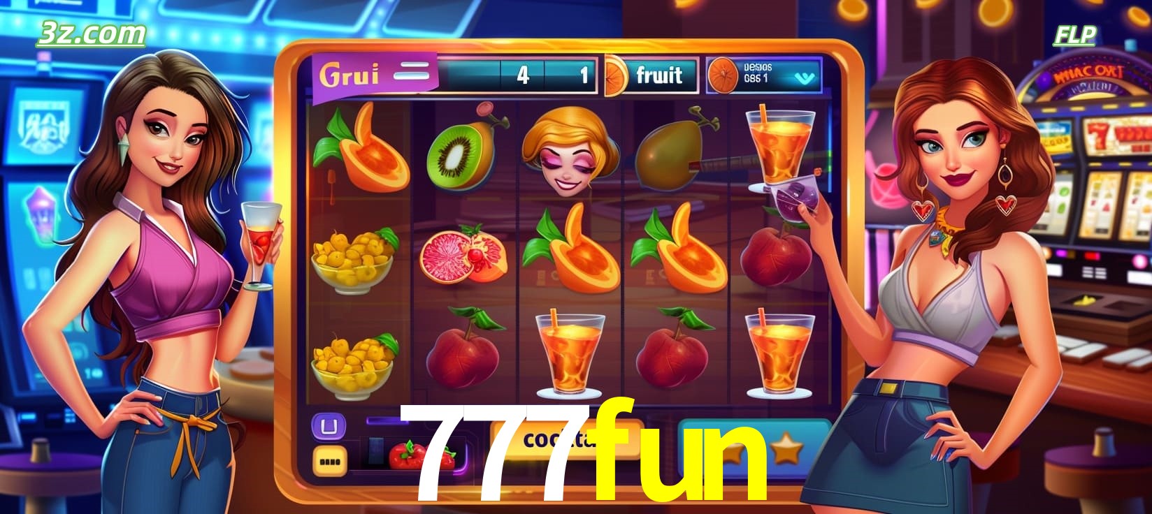 777fun cassino online com caça-níqueis de frutas e coquetéis coloridos