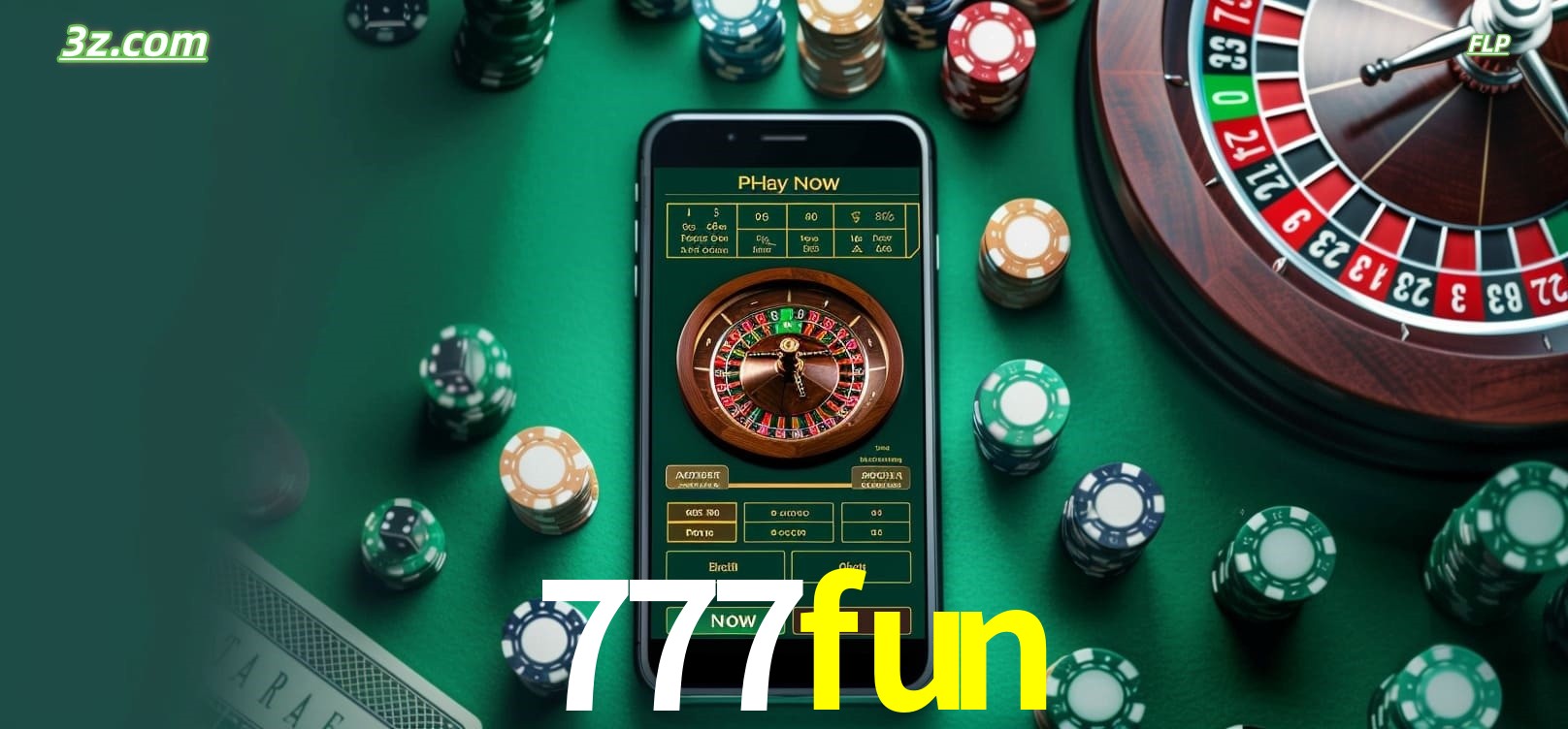 Roleta online no cassino 777fun disponível em celular e computador