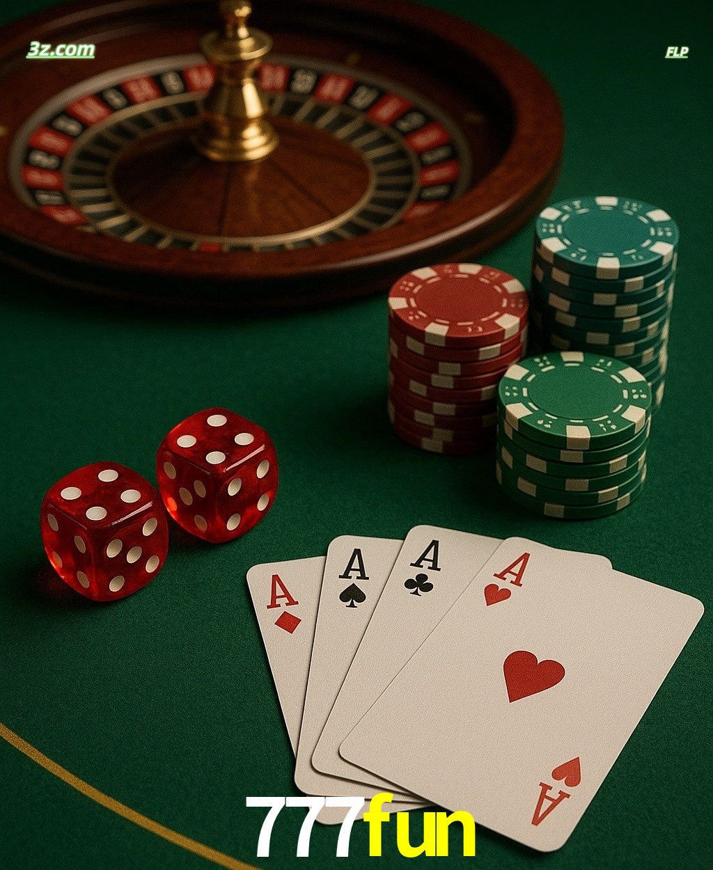 Cassino online 777fun com jogos de mesa: roleta, dados, pôquer e fichas